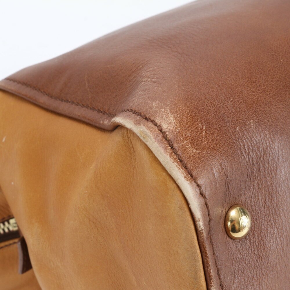 Fendi Chameleon Leather Handbag Tote Genuine Brown Women's - Picture 10 of 15